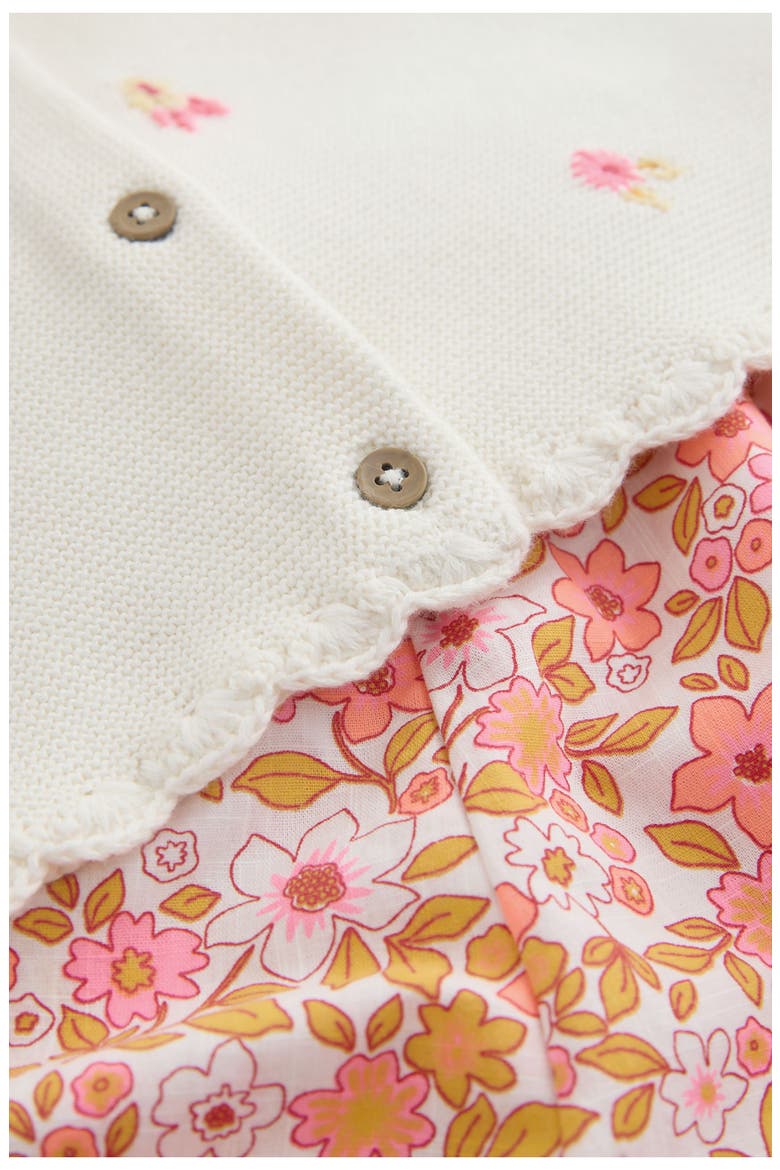 Kids' Ditsy Floral Knit Vest & Shorts Set, Alternate, color, NEUTRAL