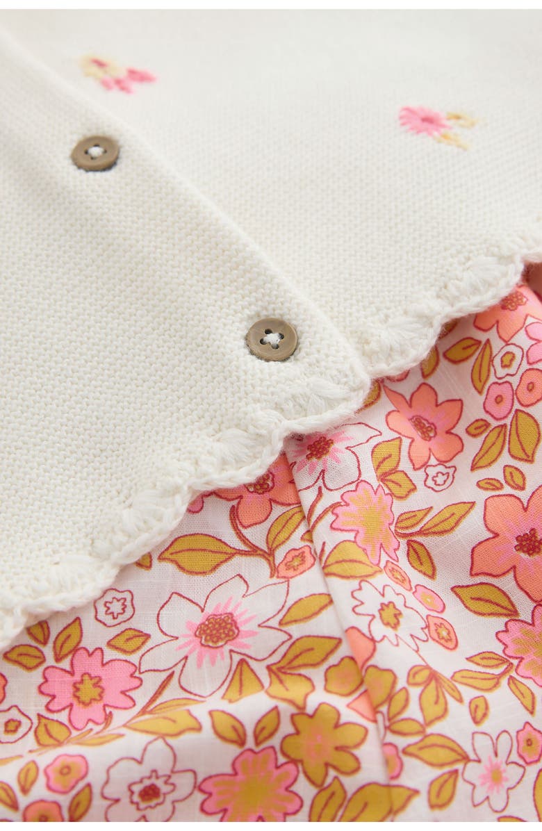NEXT Kids' Ditsy Floral Knit Vest & Shorts Set, Alternate, color, Neutral
