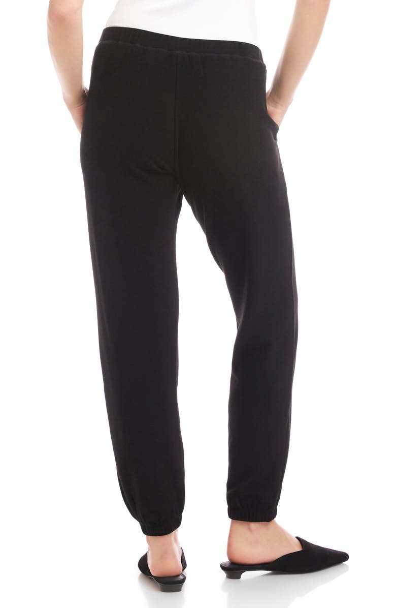 Karen Kane Brushed Double Knit Joggers, Alternate, color, Black