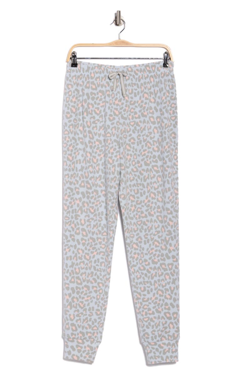 Honeydew Road Trip Pajama Joggers, Alternate, color, Ice Leopard