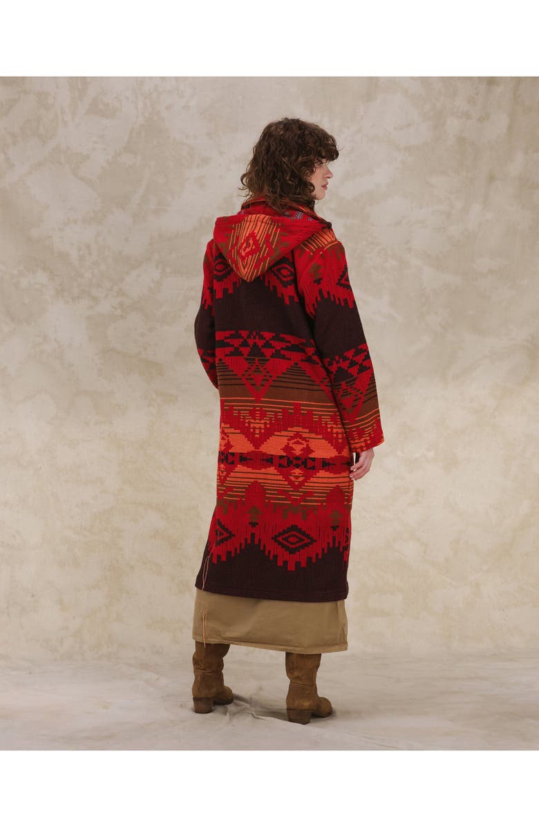 Fortela Navajo Jacquard Coat, Alternate, color, Red