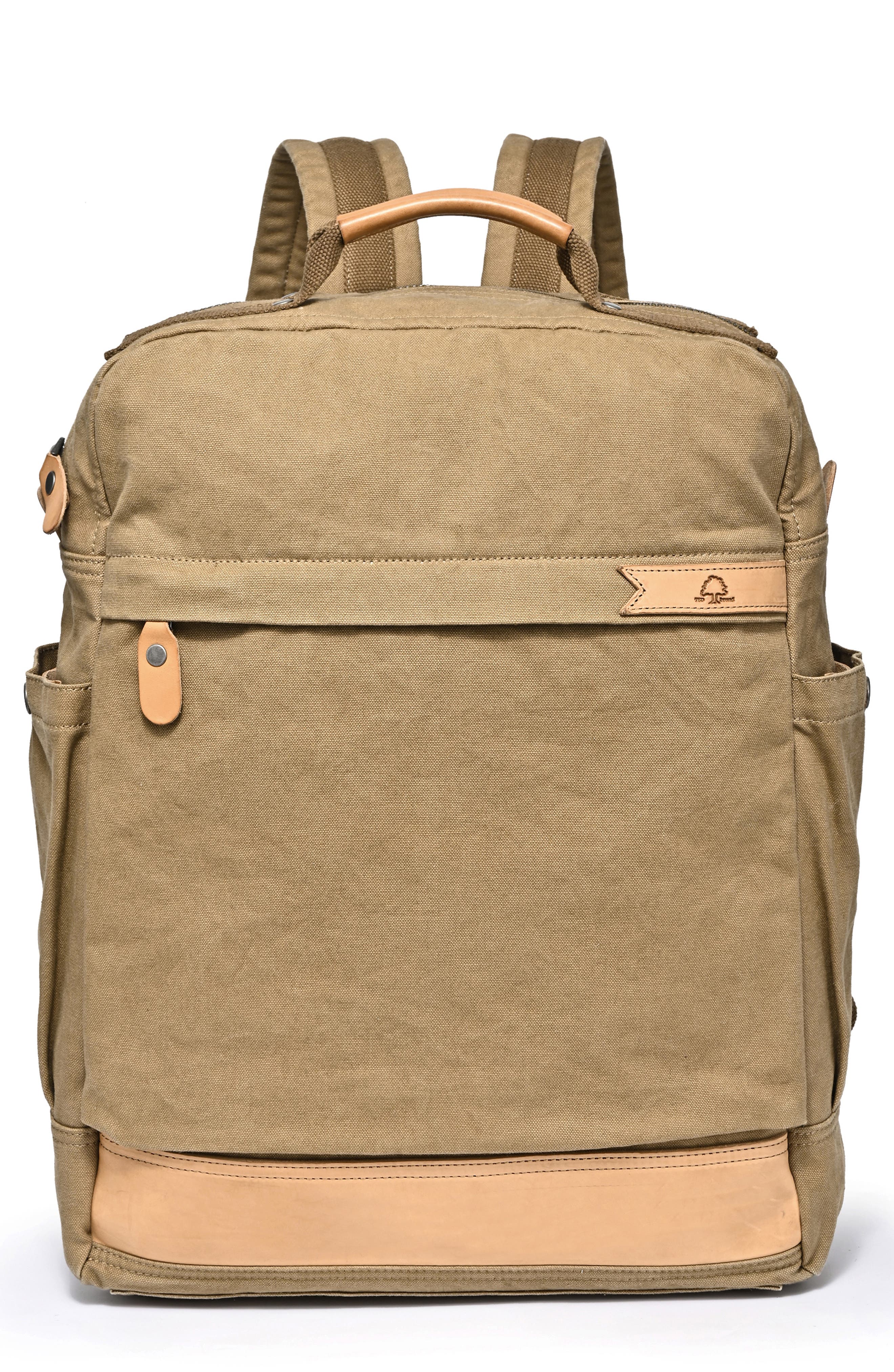 Tila Canvas Backpack, Main, color, KHAKI