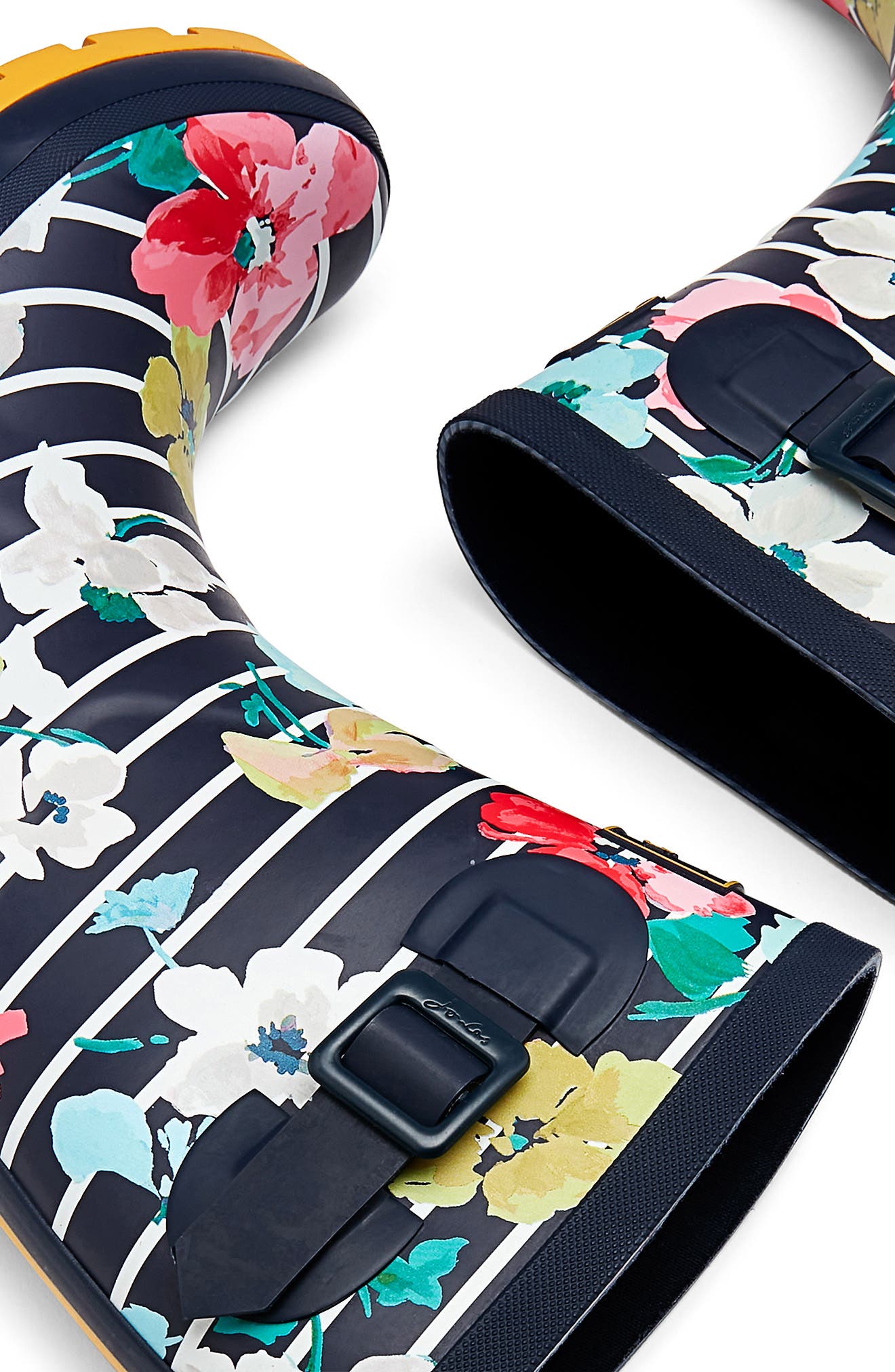 'Molly' Rain Boot, Alternate, color, BLUE STRIPE FLORAL