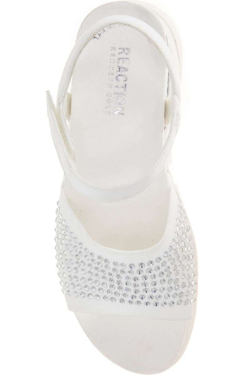 Reaction Kenneth Cole Hera Crystal Platform Sandal, Alternate, color, White Jewel
