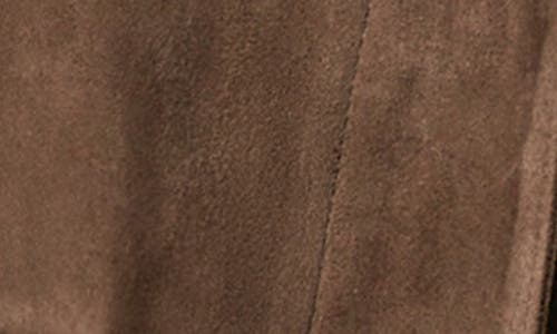 Reiss Taupe Neutral Drew Suede Suede Cropped Jacket In Brown