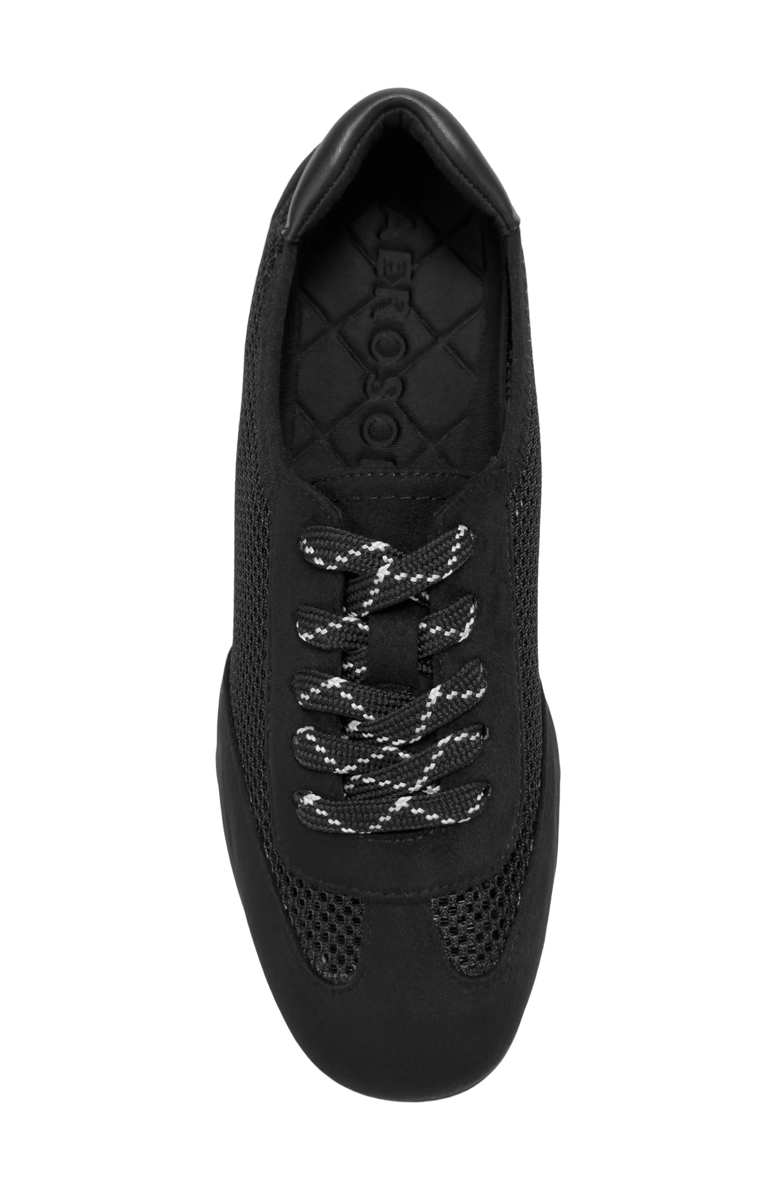 Opal Mesh Lace-Up Sneaker, Alternate, color, BLACK