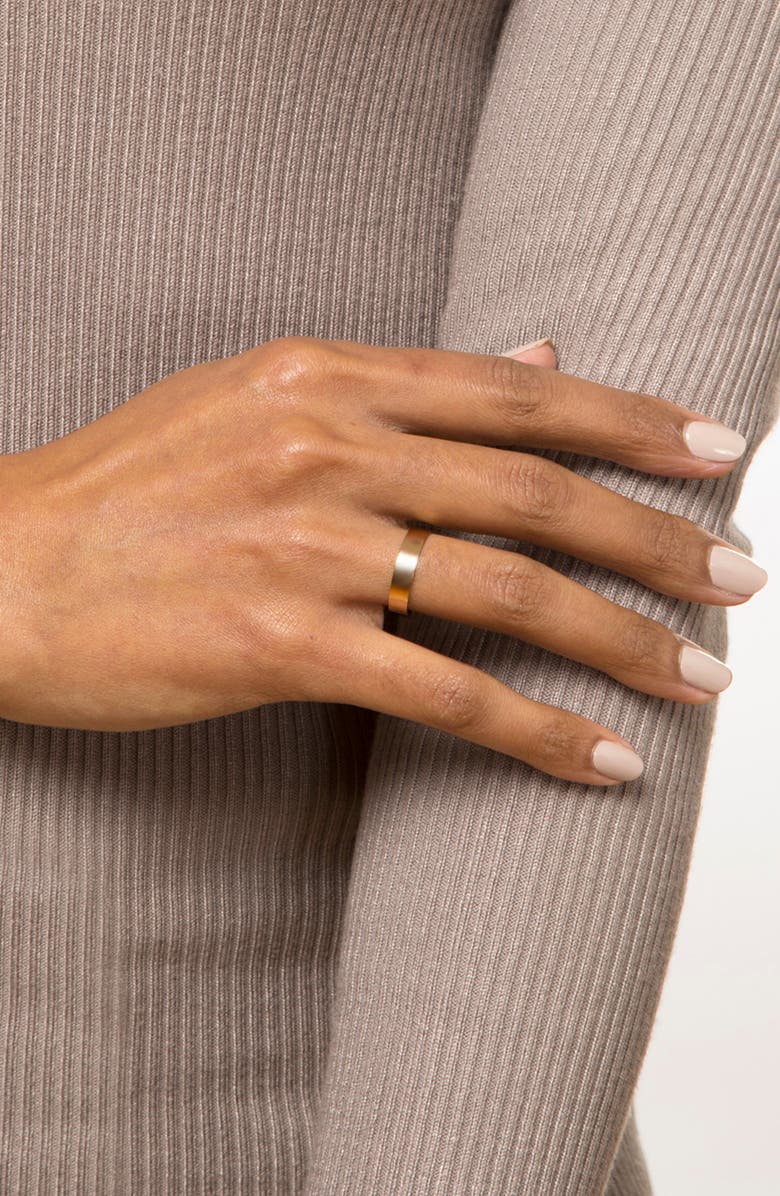 STONE AND STRAND Gold Cigar Band Ring, Alternate, color, 