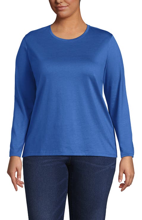 Supima Cotton Long Sleeve Crewneck T-Shirt