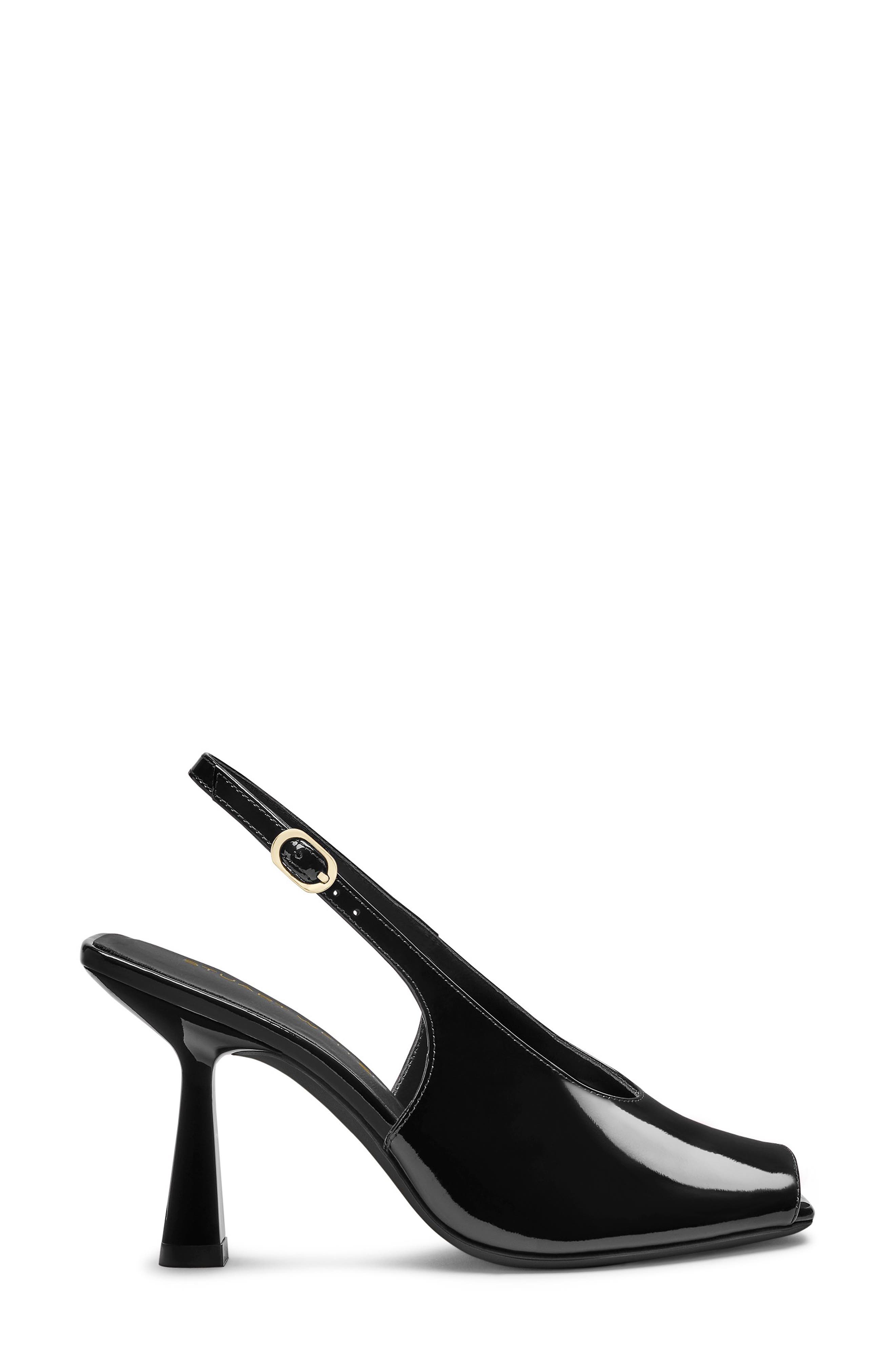 Stuart Weitzman Val Slingback 85 Sandal, Alternate, color, Black