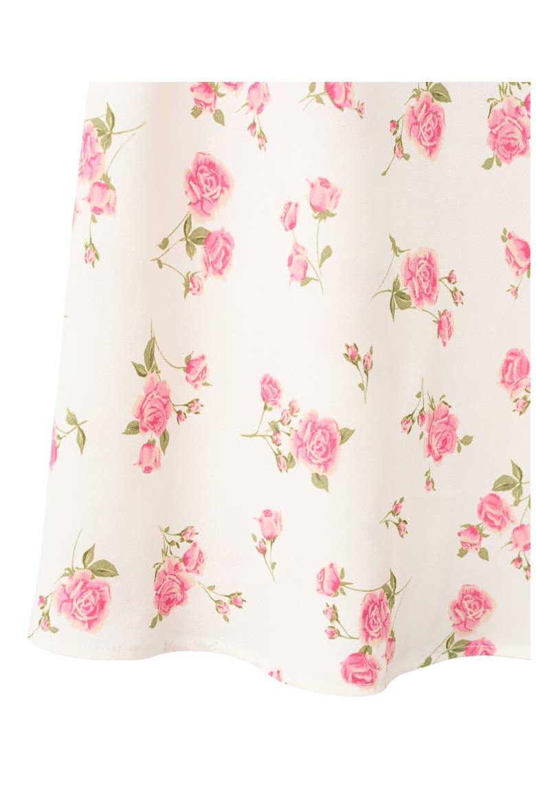 Floral Print Maxi Skirt, Alternate, color, WHITE