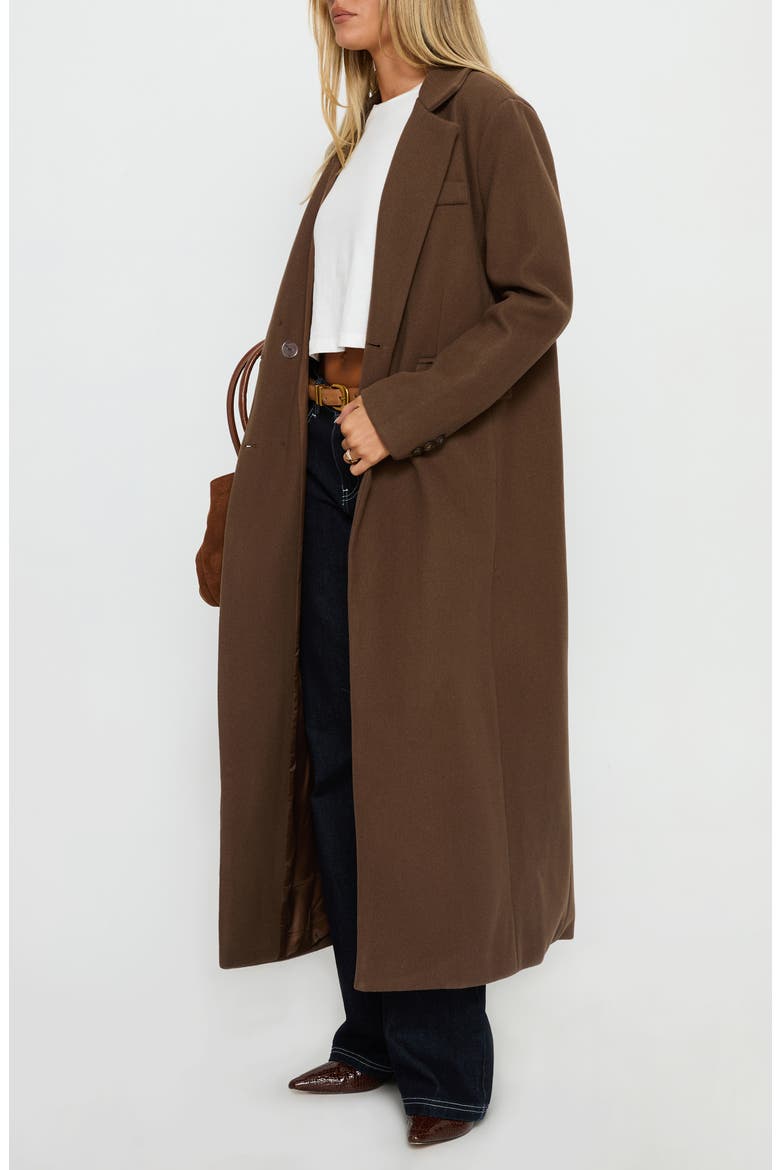 Lovergirl Longline Coat, Alternate, color, BROWN