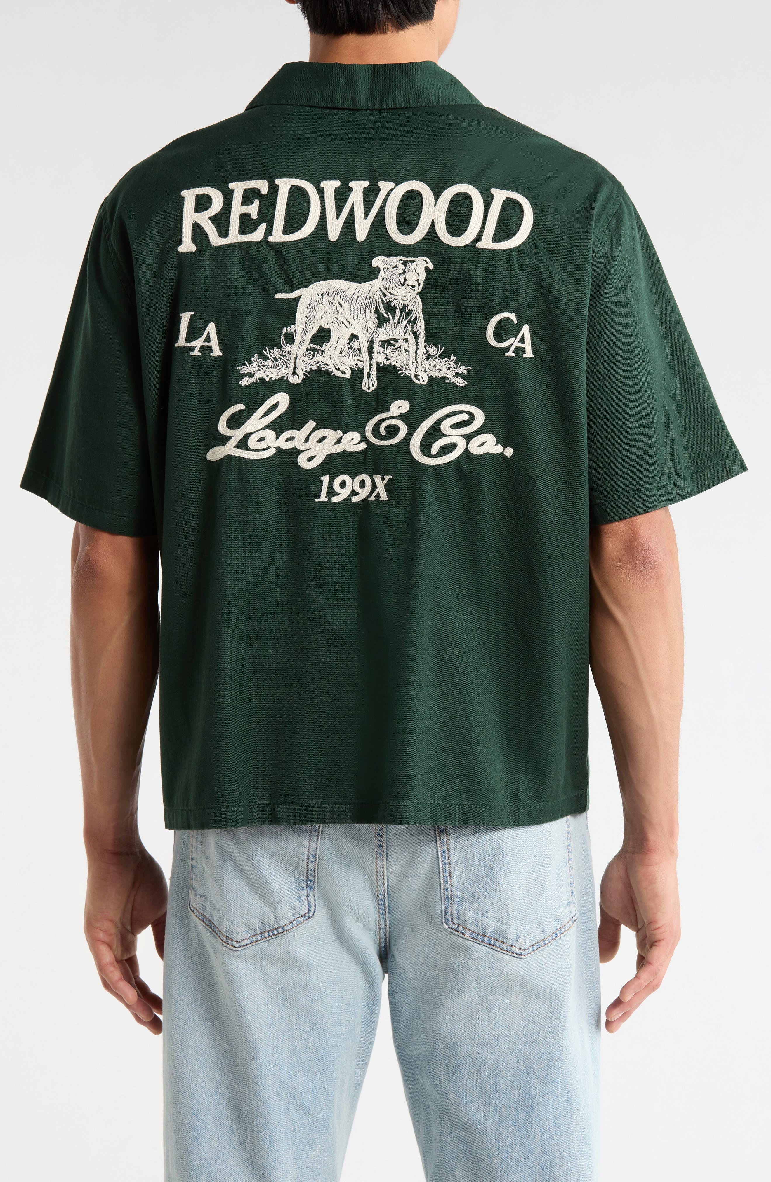 Embroidered Graphic Camp Shirt - image 2