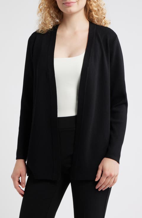 AK ANNE KLEIN Newport Kissing Front Cardigan (Regular & Petite)