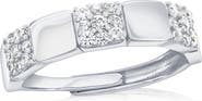 SIMONA Pavé Cubic Zirconia Square Adjustable Ring