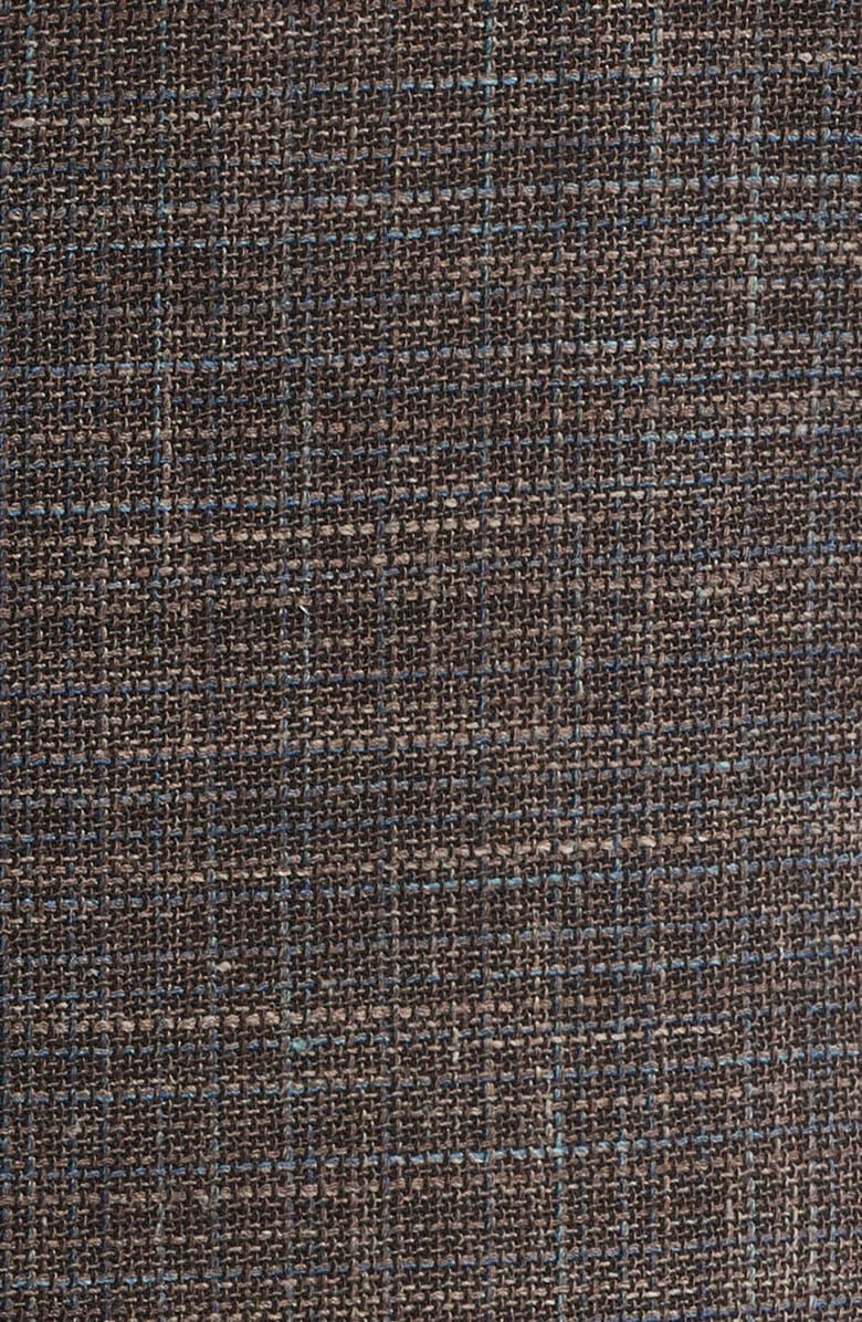 Jack Victor Hampton Brown Slub Wool Blend Sport Coat, Alternate, color, Brown