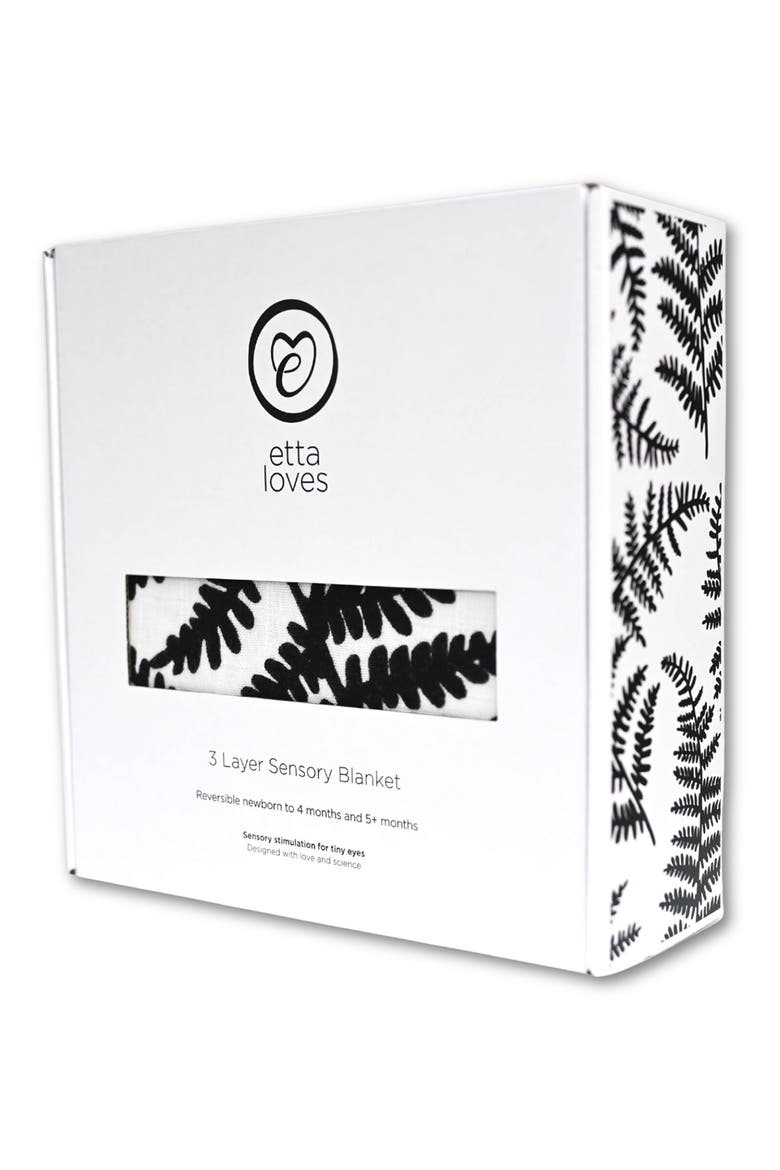 Plant Sensory Reversible 3-Layer Organic Cotton Muslin Blanket, Alternate, color, PLANT PRINT MIXED