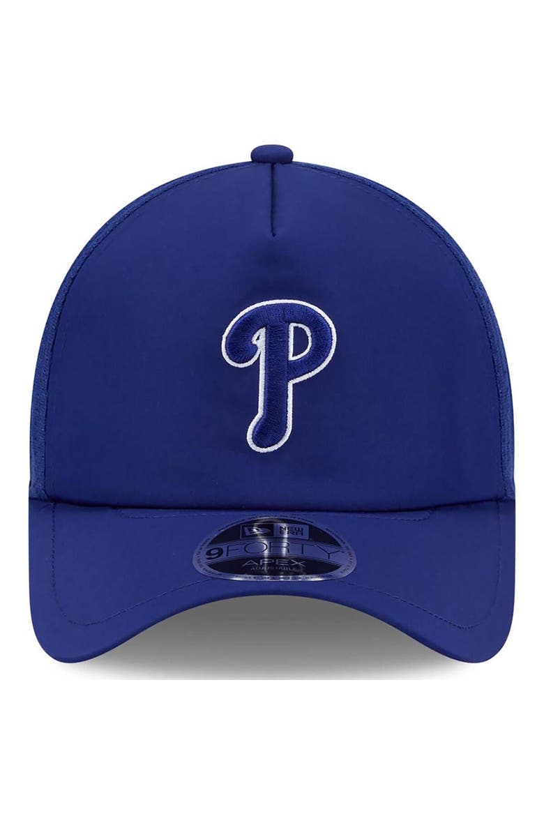 Men's New Era Royal Philadelphia Phillies 2026 Batting Practice Apex 9FORTY Adjustable Trucker Hat, Alternate, color, Royal