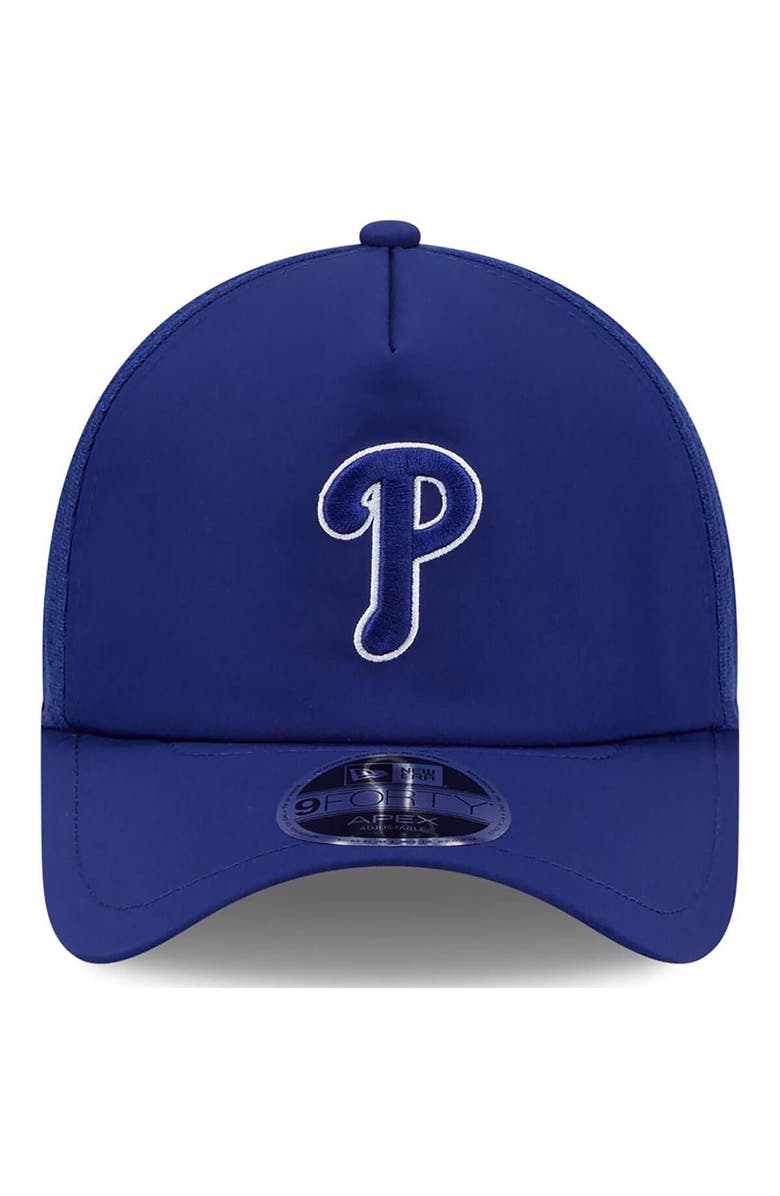 New Era Men's New Era Royal Philadelphia Phillies 2026 Batting Practice Apex 9FORTY Adjustable Trucker Hat, Alternate, color, Royal