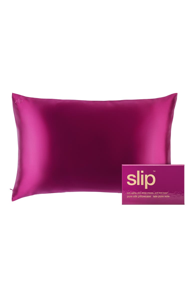 slip Pure Silk Queen Pillowcase, Main, color, Ultra Violet