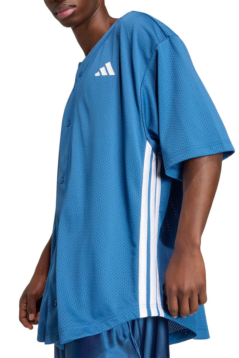Stadium Mesh Baseball Shirt, Alternate, color, DUSKY PETROL/ RAY BLUE/ WHITE