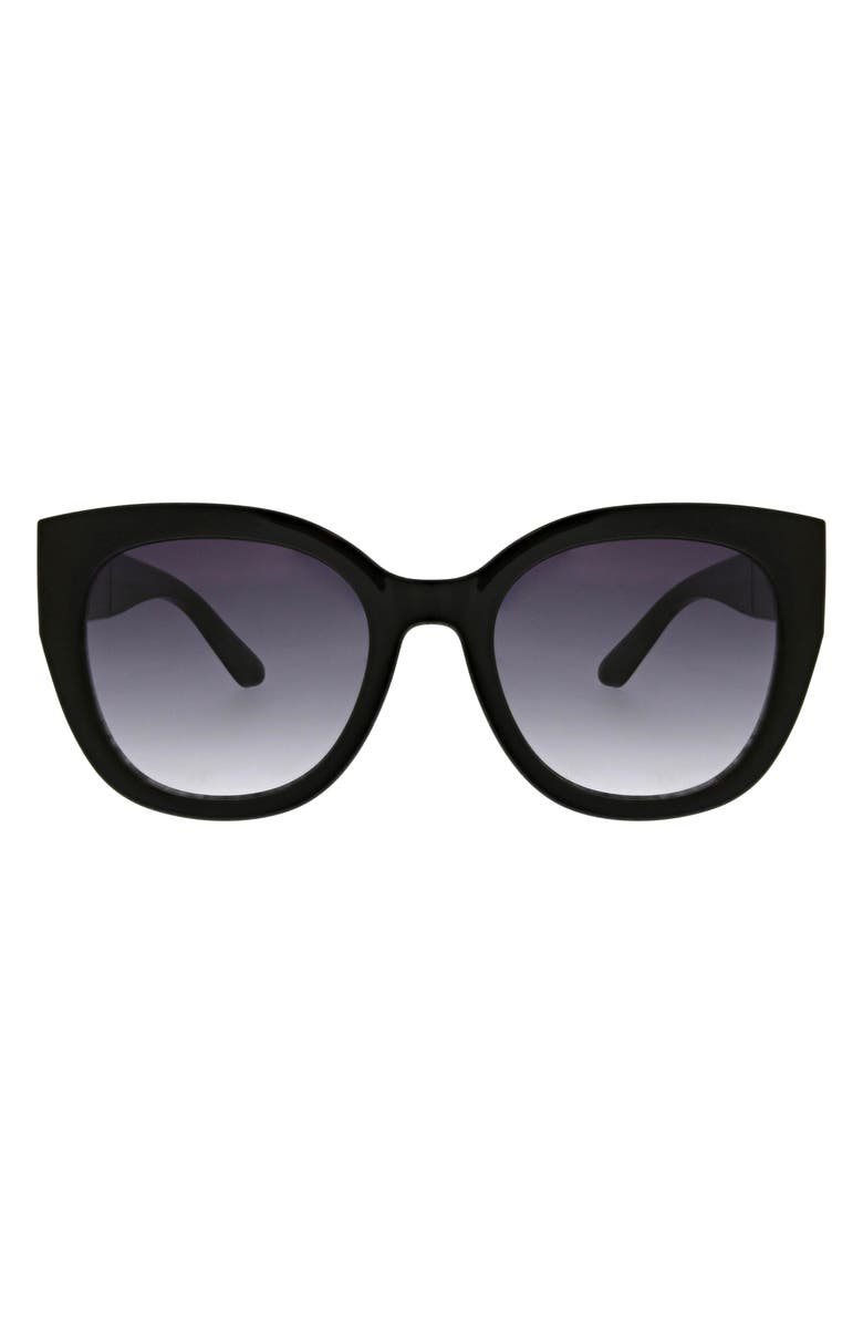 Oscar de la Renta 52mm Butterfly Sunglasses, Main, color, Black