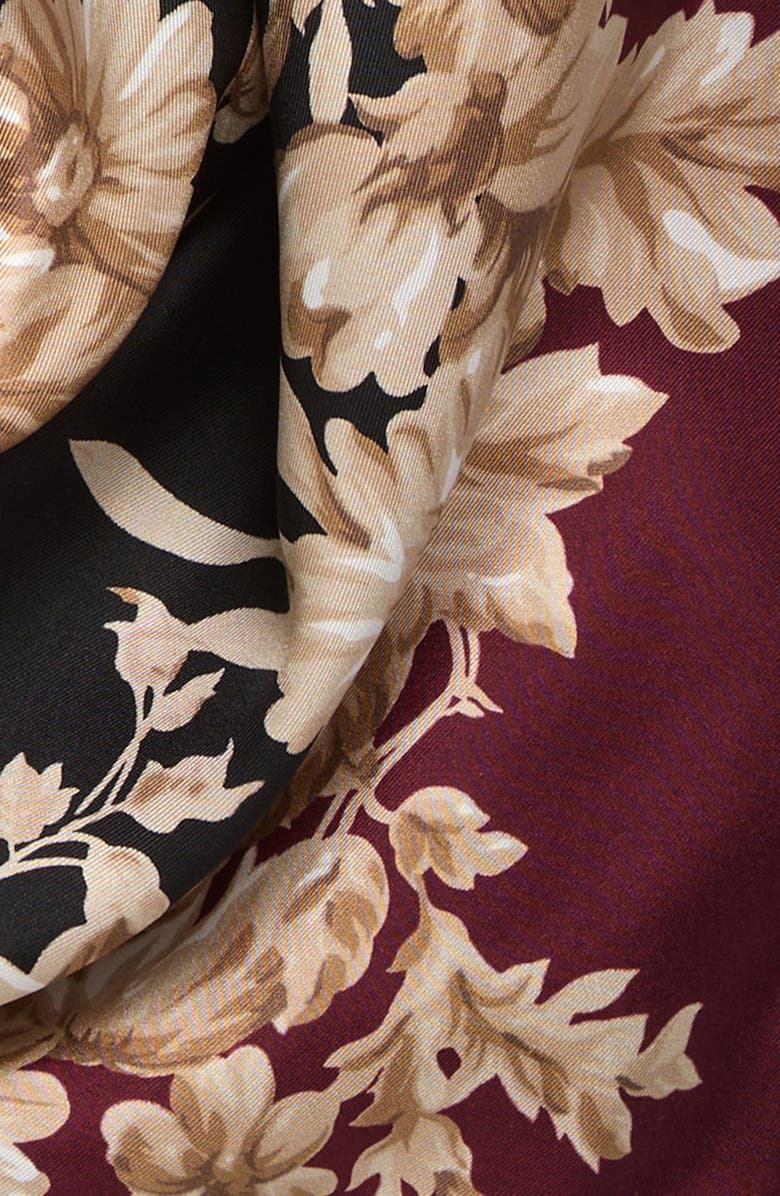 Dolce&Gabbana Italian Floral Square Silk Scarf, Alternate, color, Hh4ox Rose Cretonne Fld