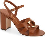 FERRAGAMO Lumya Gancio Ankle Strap Block Heel Sandal