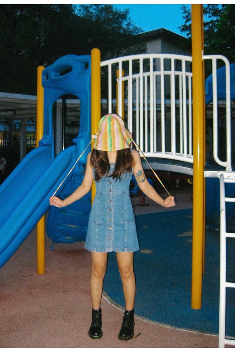 "Day Dream" Reversible Sun Hat, Alternate, color, Rainbow