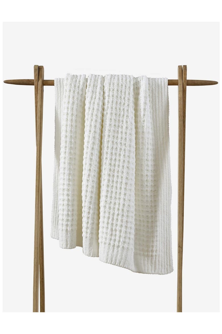 Snug Waffle Knit Throw, Alternate, color, OFF WHITE