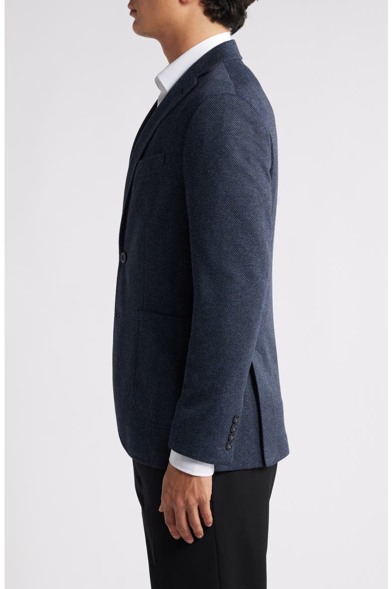 Alfi Herringbone Knit Sport Coat, Alternate, color, BLUE