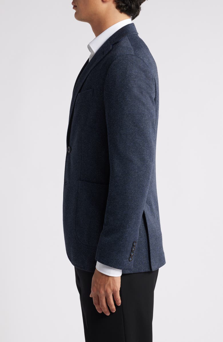 GRUNER 1949 Alfi Herringbone Knit Sport Coat, Alternate, color, Blue