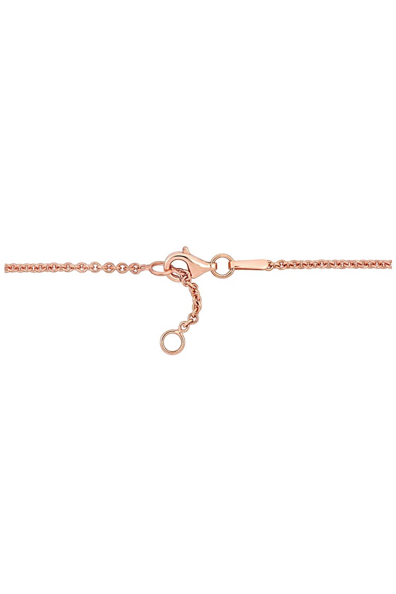 Heart & Key Charm Pendant Necklace, Alternate, color, ROSE