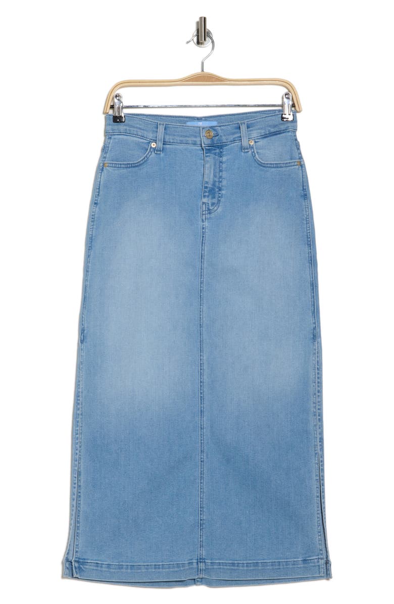 7 For All Mankind Denim Midi Skirt, Alternate, color, 