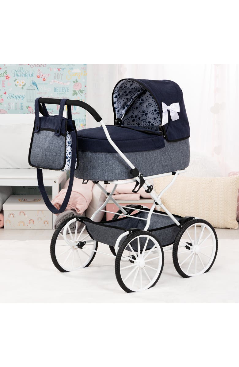 Bayer Design Doll Pram Classic, Bassinet Push Stroller, Dolls Up To 18 Inches, Kids 3+, Alternate, color, Multicolored