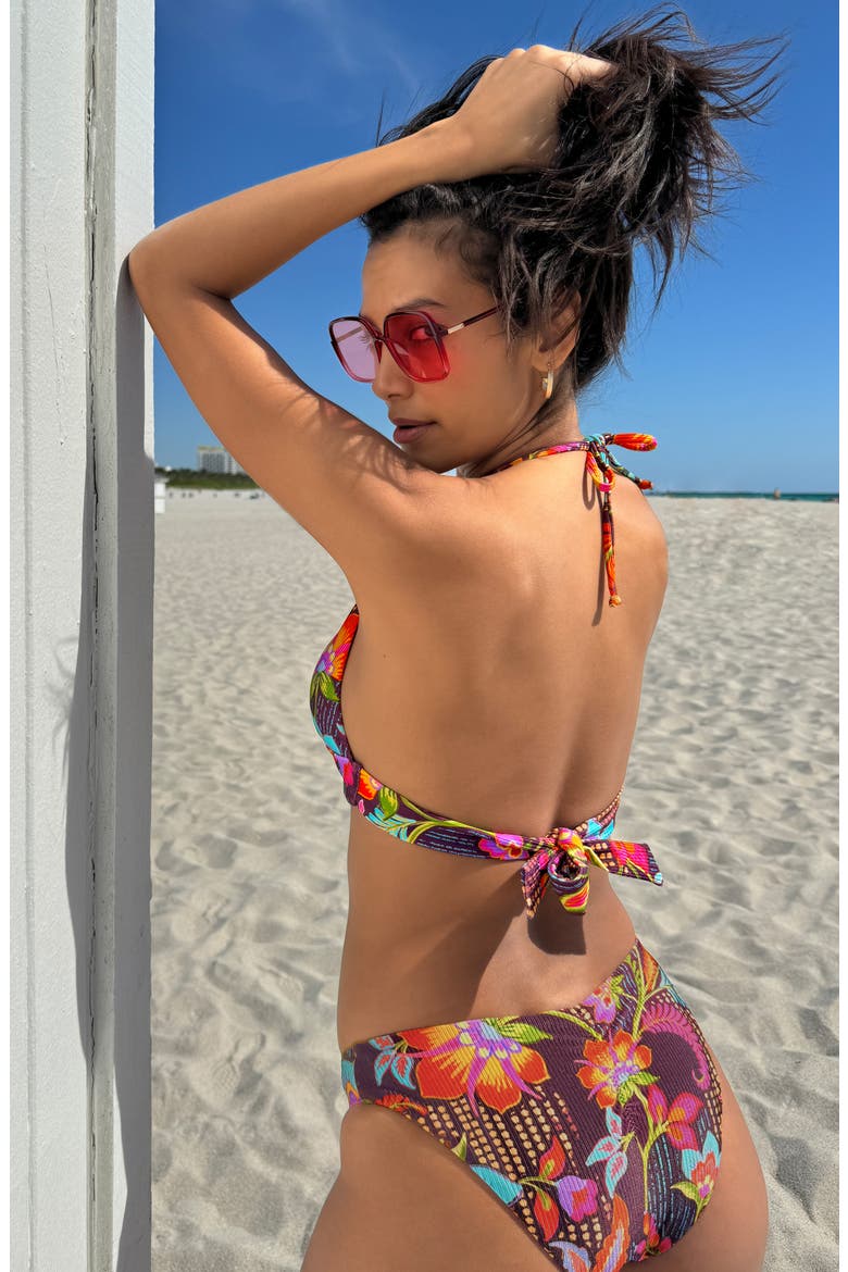 Portofino Hipster Bikini Bottoms, Alternate, color, BURGUNDY MULTI