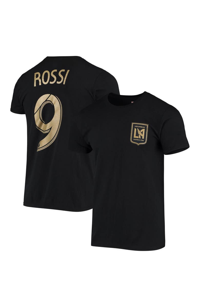 FANATICS Men's Fanatics Branded Diego Rossi Black LAFC Authentic Stack T-Shirt, Main, color,