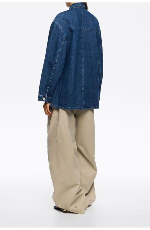 Bimba Y Lola Straight Denim Jacket In Blue