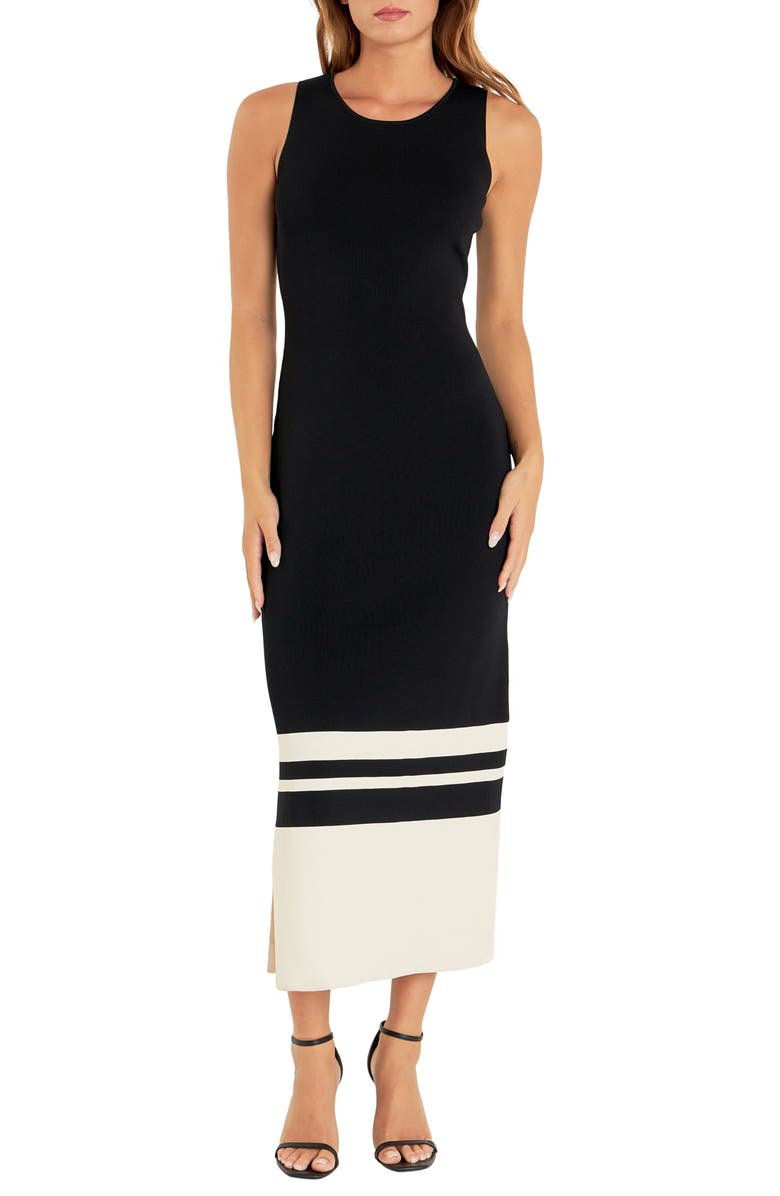 Endless Rose Stripe Colorblock Body-Con Dress, Main, color, 