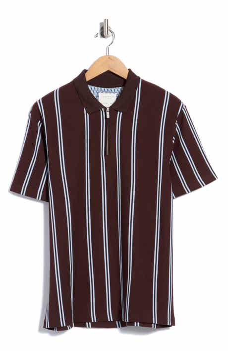 Stripe Quarter Zip Polo