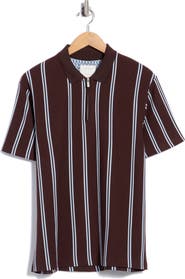 Cactus Man Stripe Quarter Zip Polo
