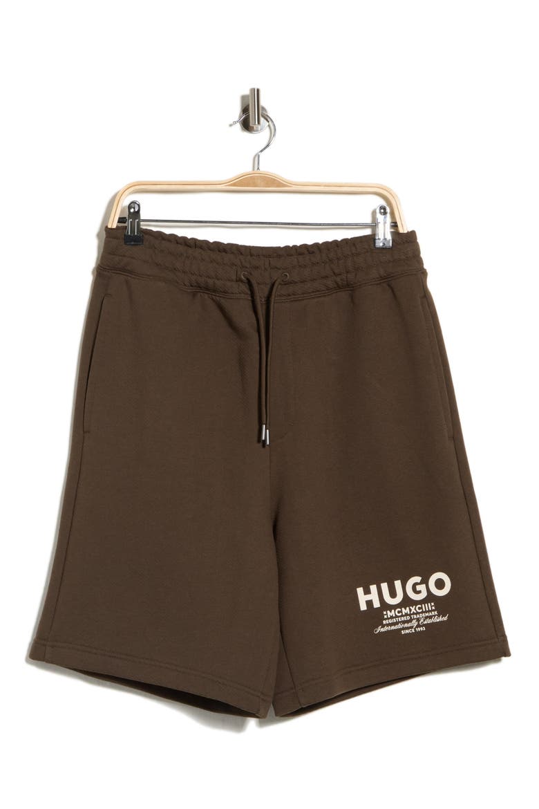 Nomario Cotton Sweat Shorts, Alternate, color, DARK BROWN