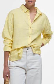Barbour Hampton Linen Button-Up Shirt