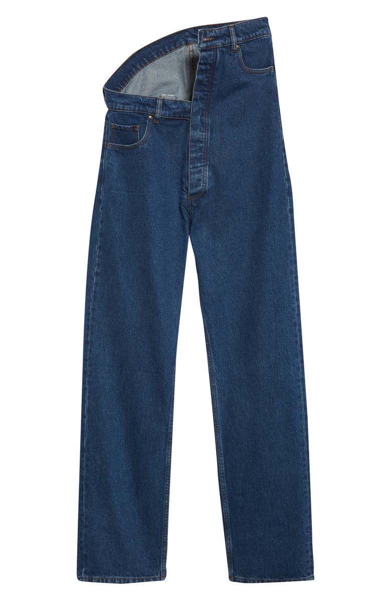 Y/Project Asymmetric Waist Organic Cotton Jeans, Alternate, color, 