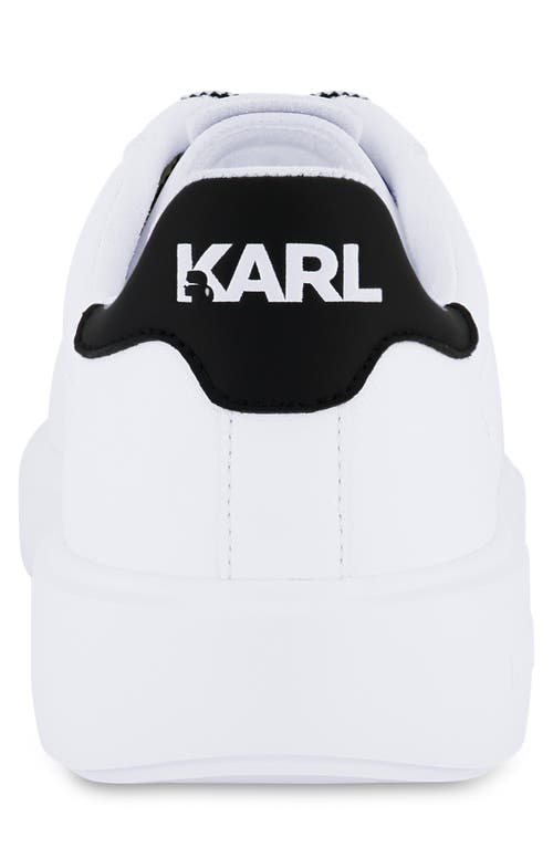 Karl Lagerfeld Paris Plain Toe Sneaker In White