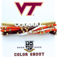 Color Shout Virginia Tech Lucky 7 Bracelet Set