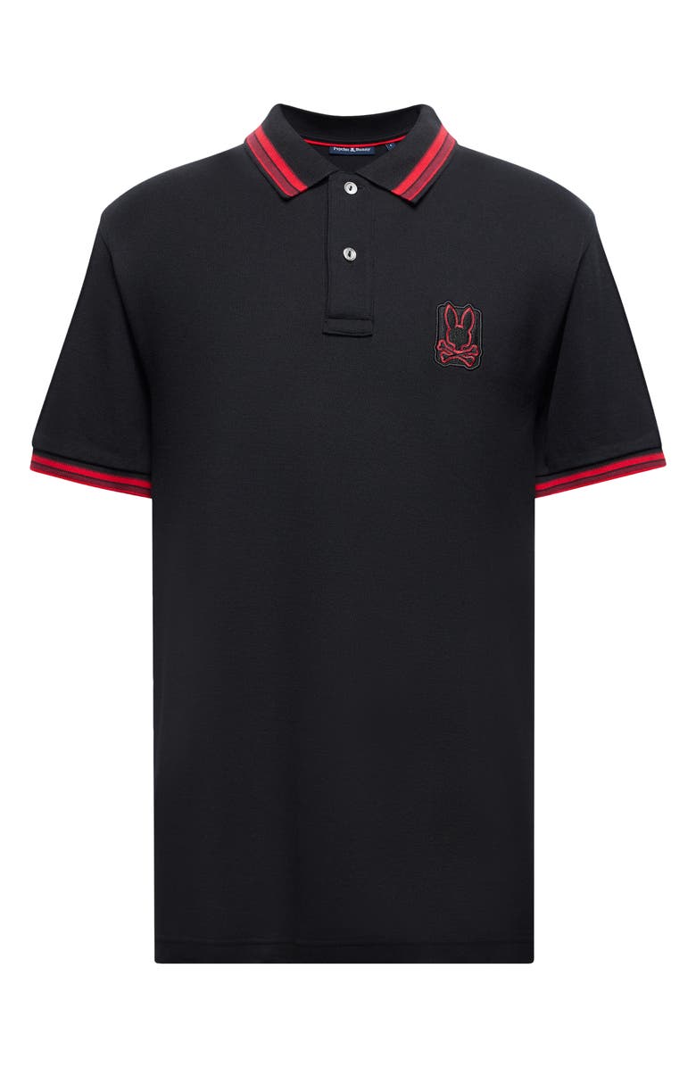 Psycho Bunny Pierce Tipped Piqué Polo, Alternate, color, 