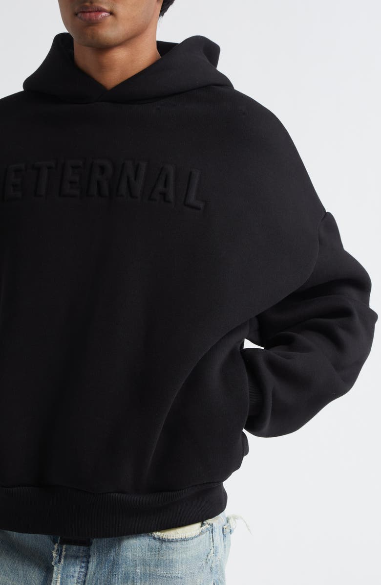 Fear of God Eternal Embossed Logo Hoodie, Alternate, color, Black