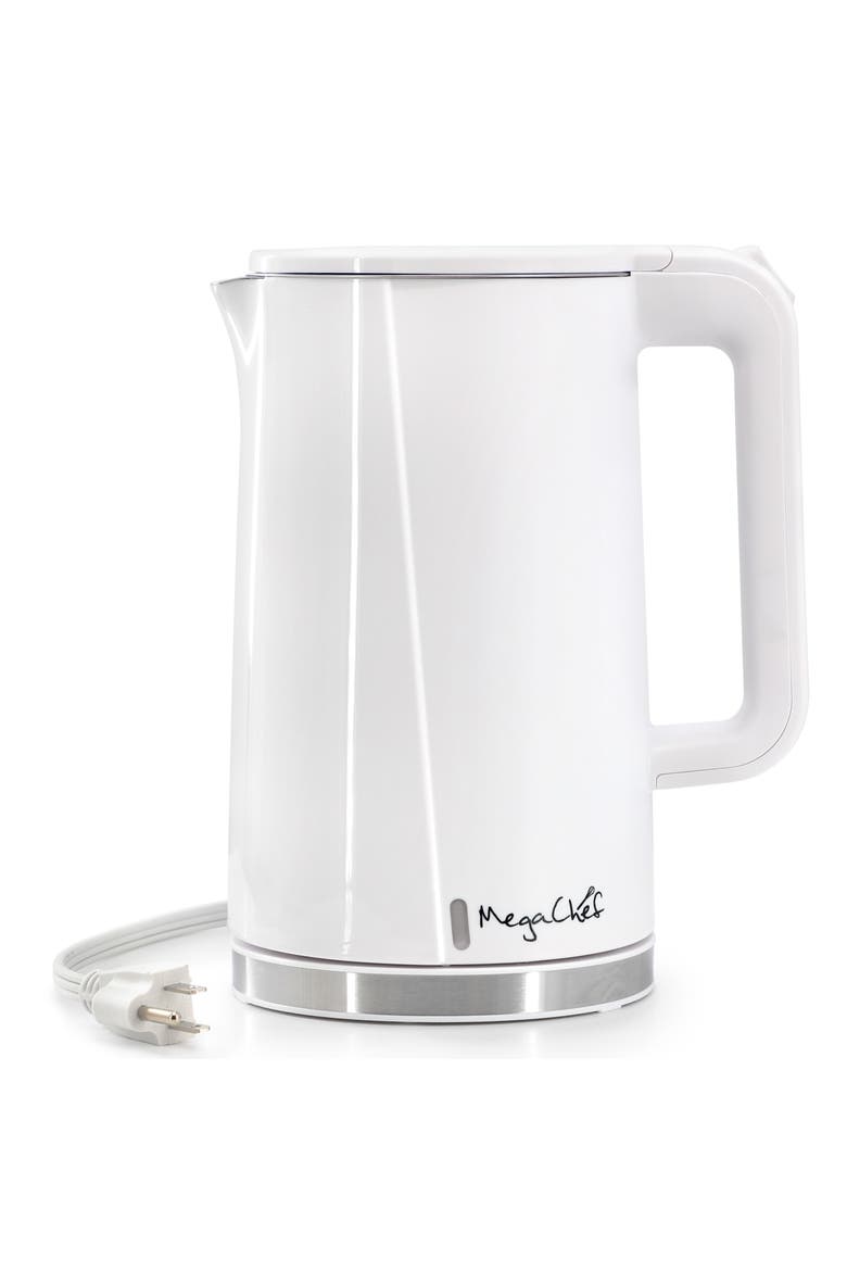 1.8 Quart Stainless Steel Electric Tea Kettle in White, Alternate, color, White