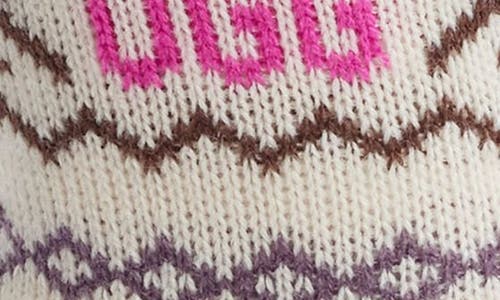 Ugg(r) Cressida Jacquard Quarter Socks In Pink