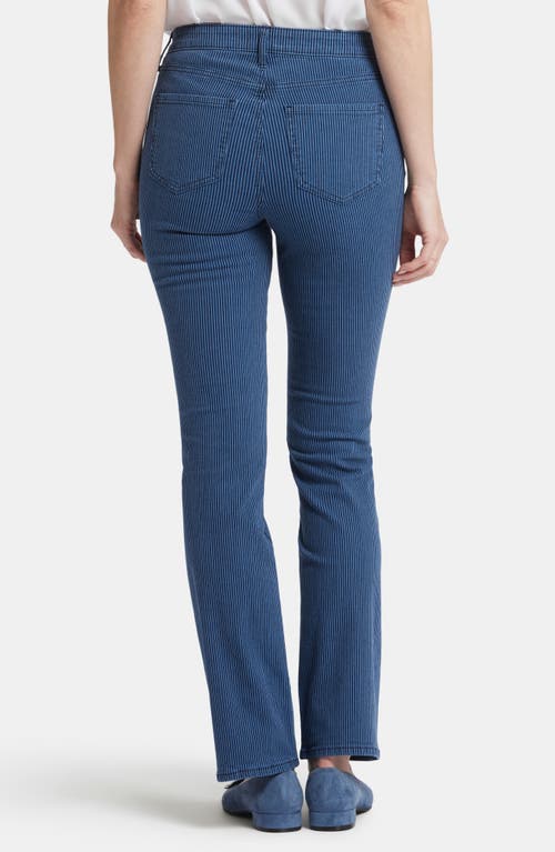 Nydj Billie Pinstripe High Waist Mini Bootcut Jeans In Icy Stripe